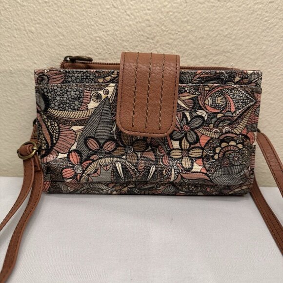 Sakroots Handbags - Sakroots Coated Canvas Smartphone Crossbody Wristlet Clutch Wallet Bag Bohemian